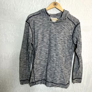 Men's Gray Marled Hooded Sweater